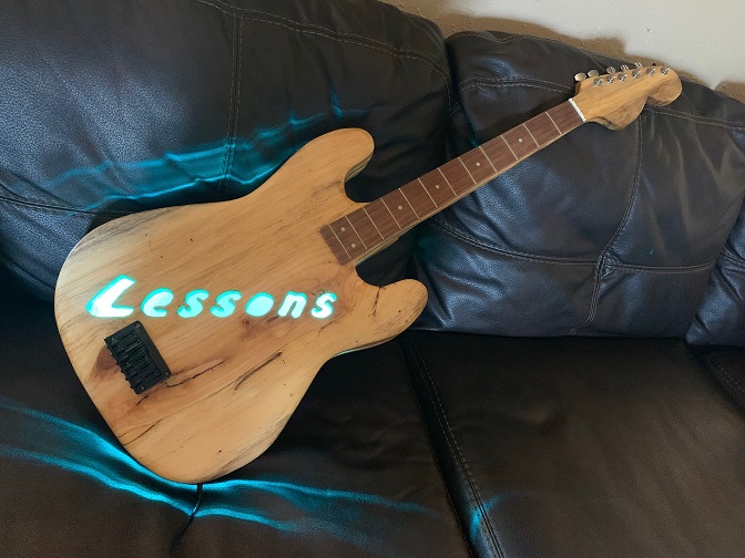 Lessons Guitar Sign